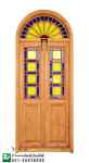 پنجره اُرُسی  چوبی سنتی گره چینی مشبک شیشه رنگی