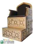 منبر چوبی مسجد،نمازخانه اماکن مذهبی سنتی گره چینی 