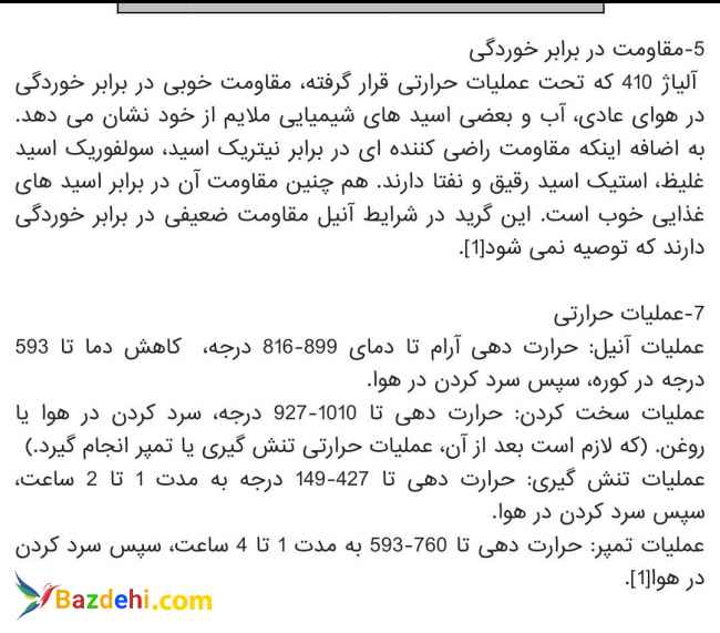 سینی استیل 410 مارتنزیتیابعاد 30×40
