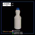بطری پلاستیکی پلی اتیلن 1 لیتری مواد نو طرح سفید کننده + درب